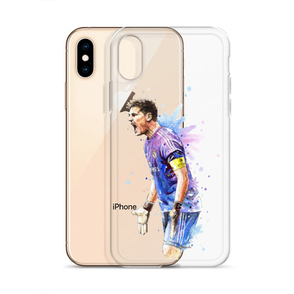 Real Madrid Legend Casillas Vintage Clear Case for iPhone® - The 90+ Minute