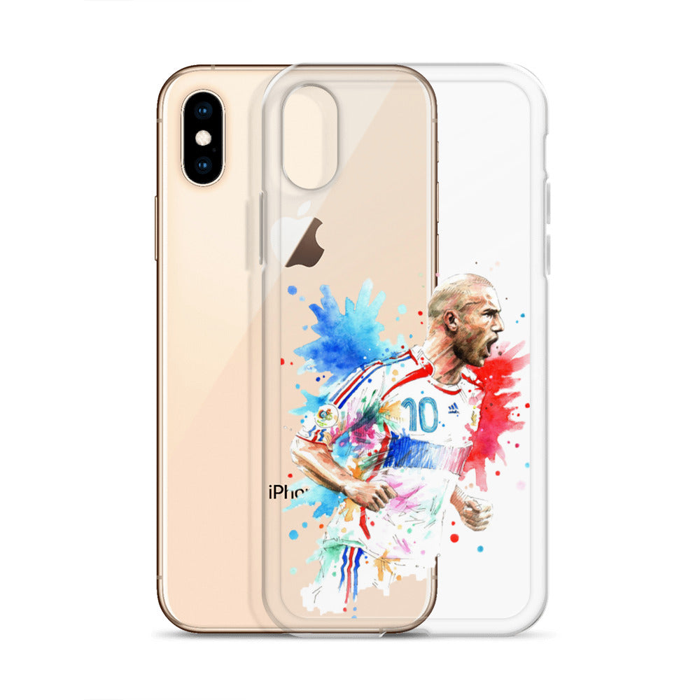 France Zinadine Zidane "Zizou" Vintage Clear Case for iPhone® - The 90+ Minute