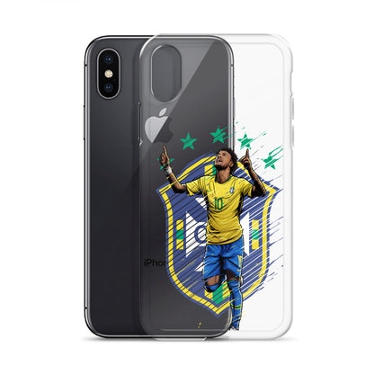 Neymar Brazil Logo iPhone Clear Case - The 90+ Minute