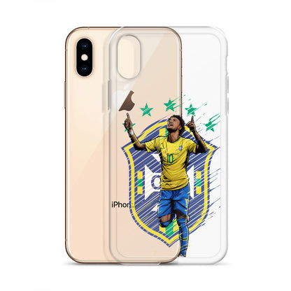 Neymar Brazil Logo iPhone Clear Case - The 90+ Minute