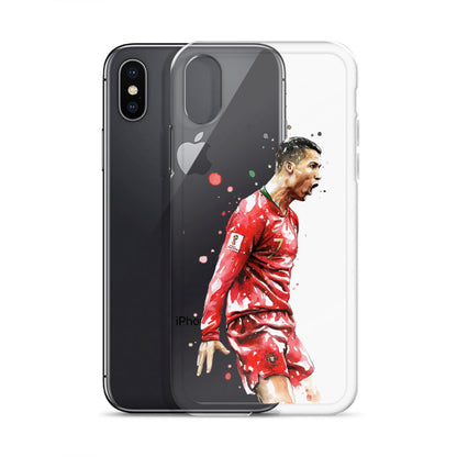 Ronaldo Portugal Celebration Vintage Clear Case for iPhone®