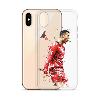 Ronaldo Portugal Celebration Vintage Clear Case for iPhone®