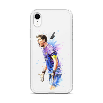 Real Madrid Legend Casillas Vintage Clear Case for iPhone® - The 90+ Minute