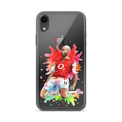Arsenal Thierry Henry Vintage Clear Case for iPhone® - The 90+ Minute