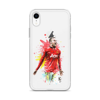 Manchester United Wayne Rooney Vintage Clear Case for iPhone®