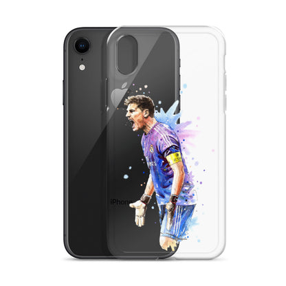 Real Madrid Legend Casillas Vintage Clear Case for iPhone® - The 90+ Minute