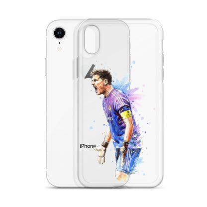 Real Madrid Legend Casillas Vintage Clear Case for iPhone® - The 90+ Minute