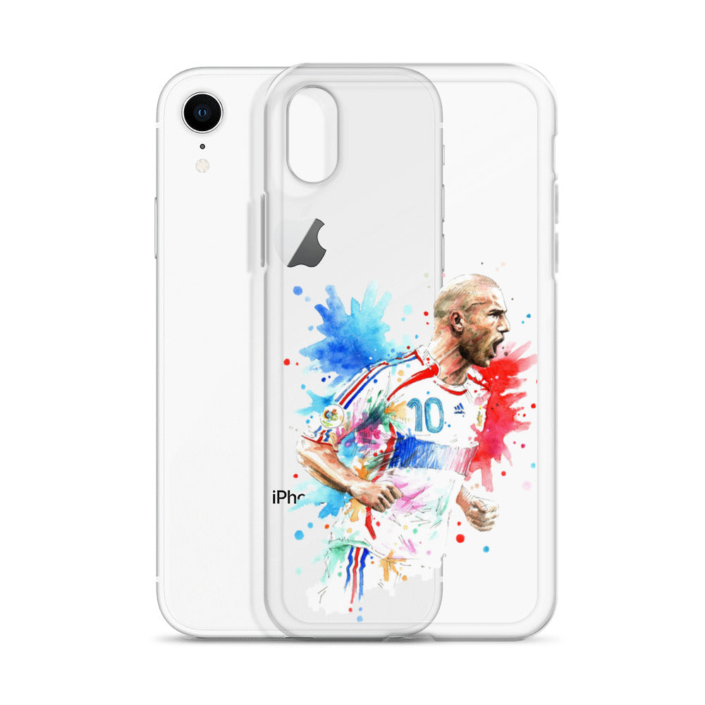 France Zinadine Zidane "Zizou" Vintage Clear Case for iPhone® - The 90+ Minute