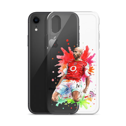 Arsenal Thierry Henry Vintage Clear Case for iPhone® - The 90+ Minute