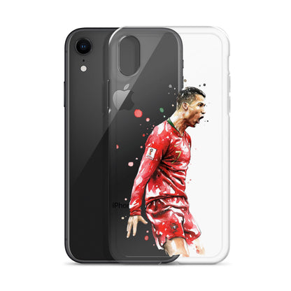 Ronaldo Portugal Celebration Vintage Clear Case for iPhone®