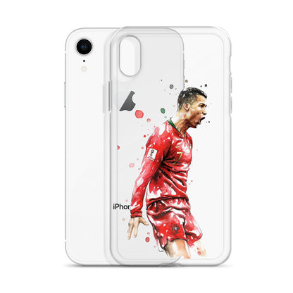 Ronaldo Portugal Celebration Vintage Clear Case for iPhone®