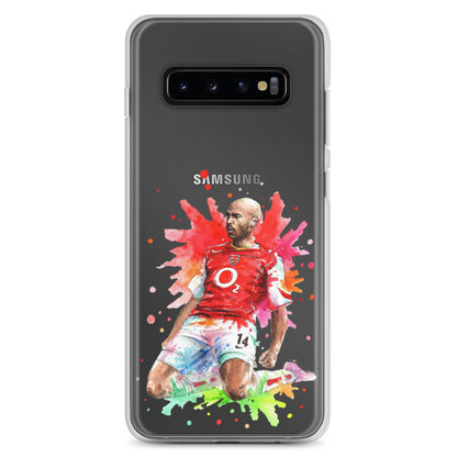 Arsenal Thierry Henry Vintage Clear Case for Samsung® - The 90+ Minute