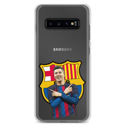 Lewandowski Goal Celebration Barca Clear Case for Samsung®