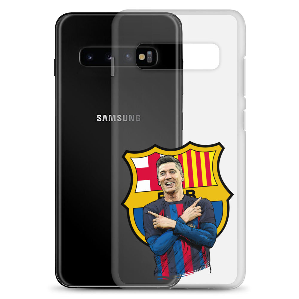Lewandowski Goal Celebration Barca Clear Case for Samsung®