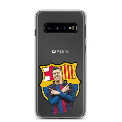 Lewandowski Goal Celebration Barca Clear Case for Samsung®