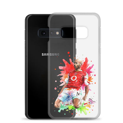 Arsenal Thierry Henry Vintage Clear Case for Samsung® - The 90+ Minute