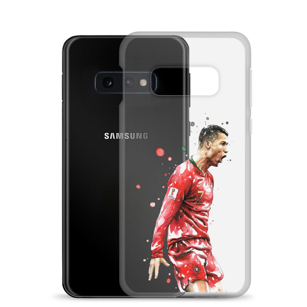 Ronaldo Portugal Celebration Vintage Clear Case for Samsung®
