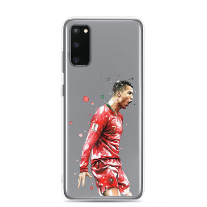 Ronaldo Portugal Celebration Vintage Clear Case for Samsung®