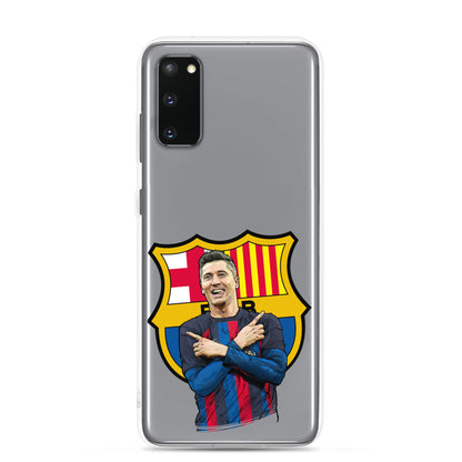 Lewandowski Goal Celebration Barca Clear Case for Samsung®