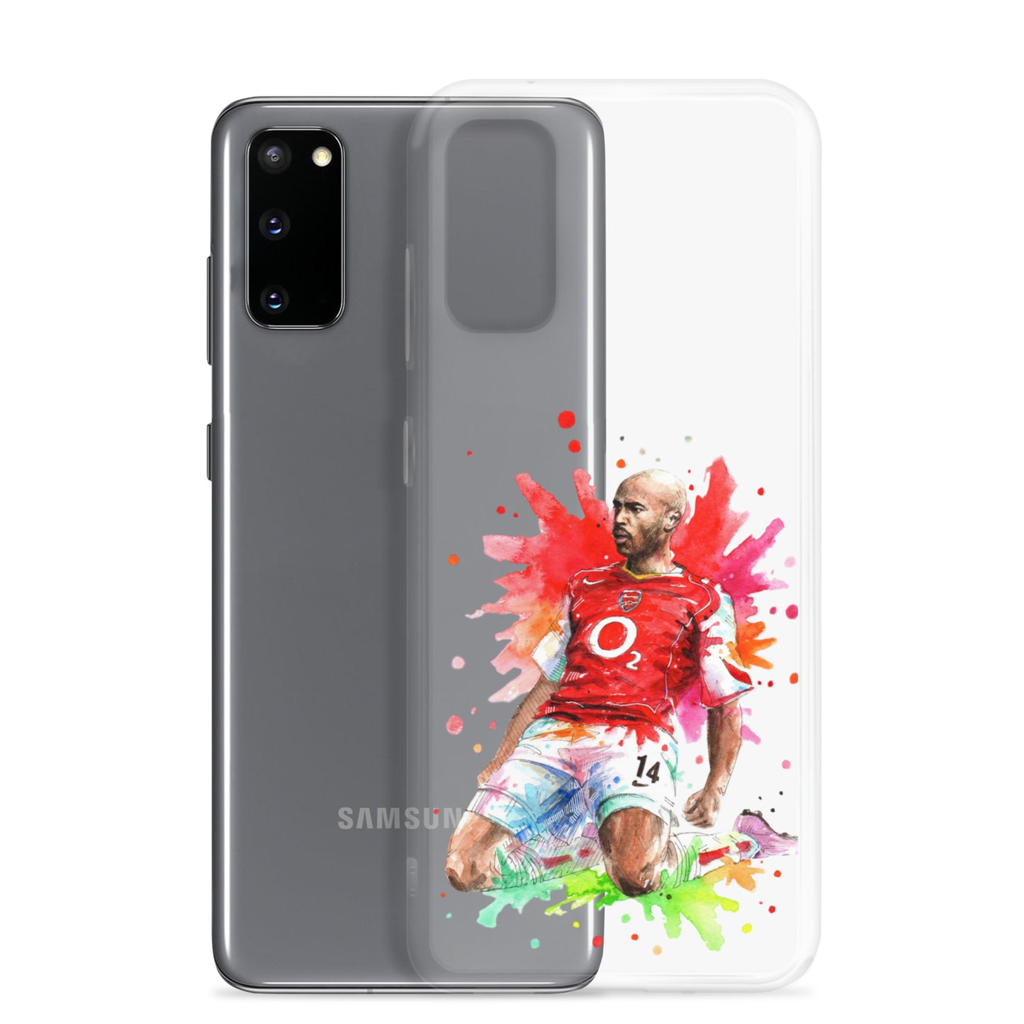 Arsenal Thierry Henry Vintage Clear Case for Samsung® - The 90+ Minute