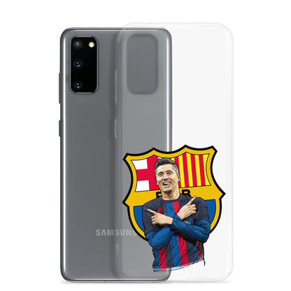 Lewandowski Goal Celebration Barca Clear Case for Samsung®