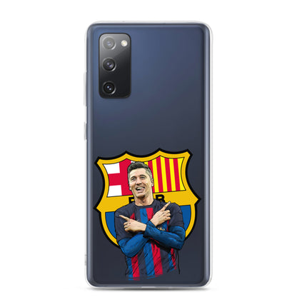 Lewandowski Goal Celebration Barca Clear Case for Samsung®