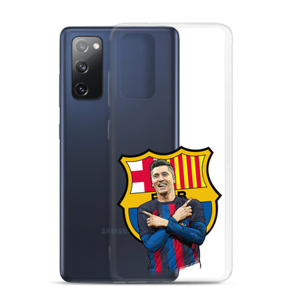 Lewandowski Goal Celebration Barca Clear Case for Samsung®