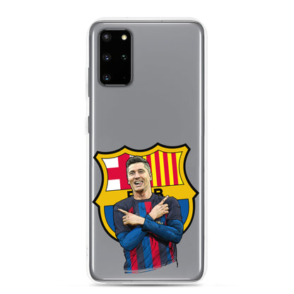 Lewandowski Goal Celebration Barca Clear Case for Samsung®
