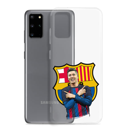 Lewandowski Goal Celebration Barca Clear Case for Samsung®