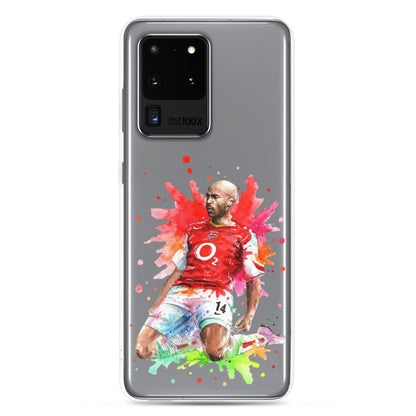 Arsenal Thierry Henry Vintage Clear Case for Samsung® - The 90+ Minute