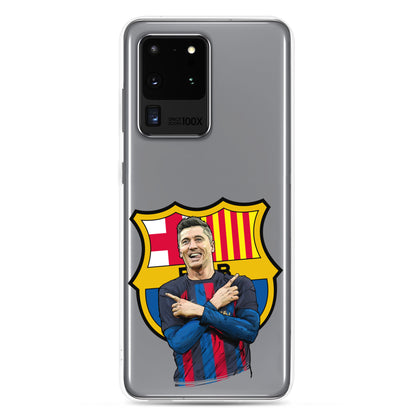 Lewandowski Goal Celebration Barca Clear Case for Samsung®