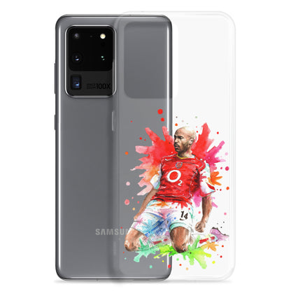 Arsenal Thierry Henry Vintage Clear Case for Samsung® - The 90+ Minute