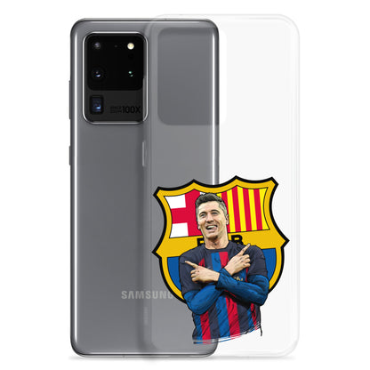Lewandowski Goal Celebration Barca Clear Case for Samsung®