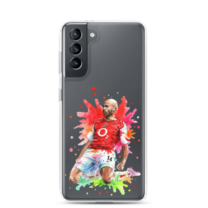 Arsenal Thierry Henry Vintage Clear Case for Samsung® - The 90+ Minute