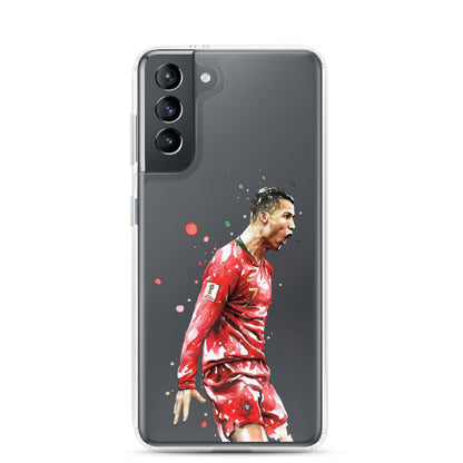 Ronaldo Portugal Celebration Vintage Clear Case for Samsung®