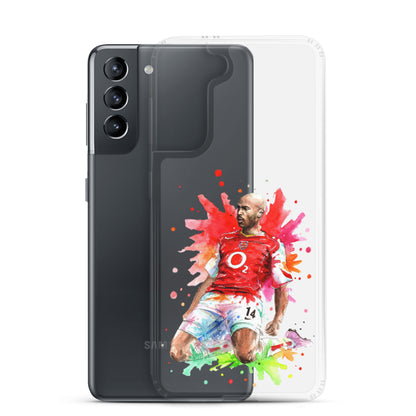 Arsenal Thierry Henry Vintage Clear Case for Samsung® - The 90+ Minute