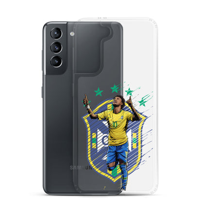 Neymar Brazil Logo Clear Case for Samsung® - The 90+ Minute