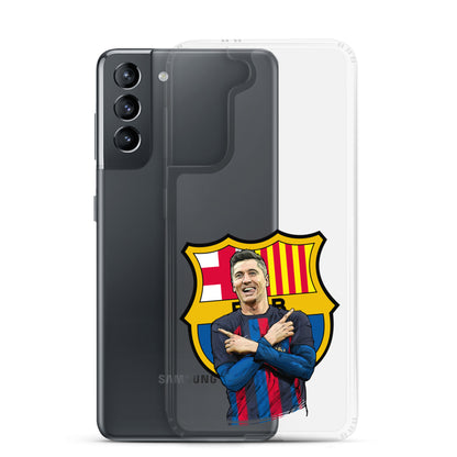 Lewandowski Goal Celebration Barca Clear Case for Samsung®