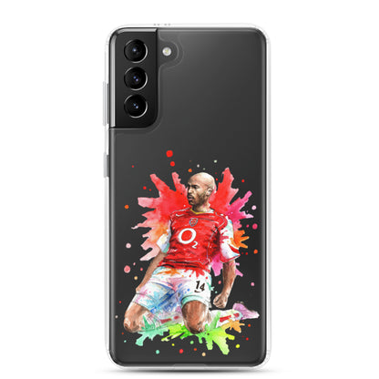 Arsenal Thierry Henry Vintage Clear Case for Samsung® - The 90+ Minute