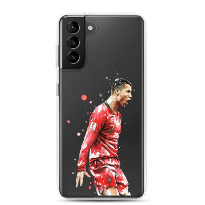 Ronaldo Portugal Celebration Vintage Clear Case for Samsung®