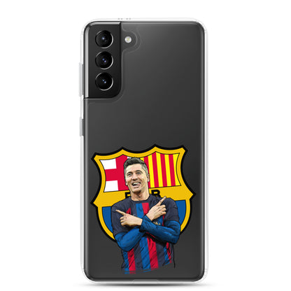 Lewandowski Goal Celebration Barca Clear Case for Samsung®