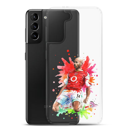 Arsenal Thierry Henry Vintage Clear Case for Samsung® - The 90+ Minute