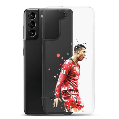 Ronaldo Portugal Celebration Vintage Clear Case for Samsung®