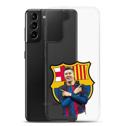 Lewandowski Goal Celebration Barca Clear Case for Samsung®