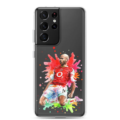 Arsenal Thierry Henry Vintage Clear Case for Samsung® - The 90+ Minute