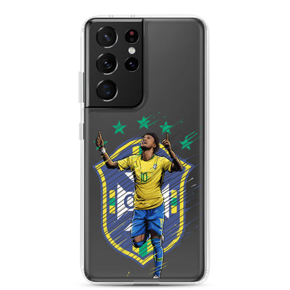 Neymar Brazil Logo Clear Case for Samsung® - The 90+ Minute