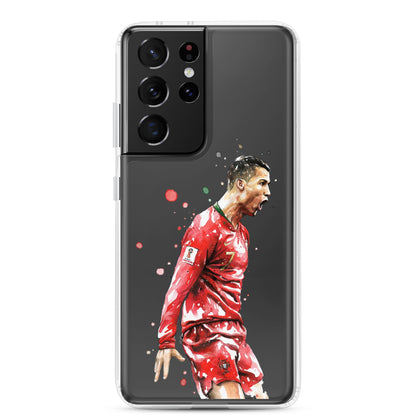 Ronaldo Portugal Celebration Vintage Clear Case for Samsung®