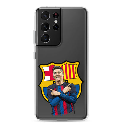 Lewandowski Goal Celebration Barca Clear Case for Samsung®