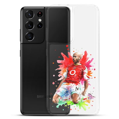 Arsenal Thierry Henry Vintage Clear Case for Samsung® - The 90+ Minute