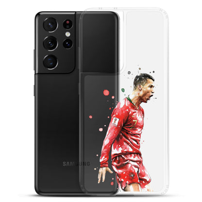 Ronaldo Portugal Celebration Vintage Clear Case for Samsung®